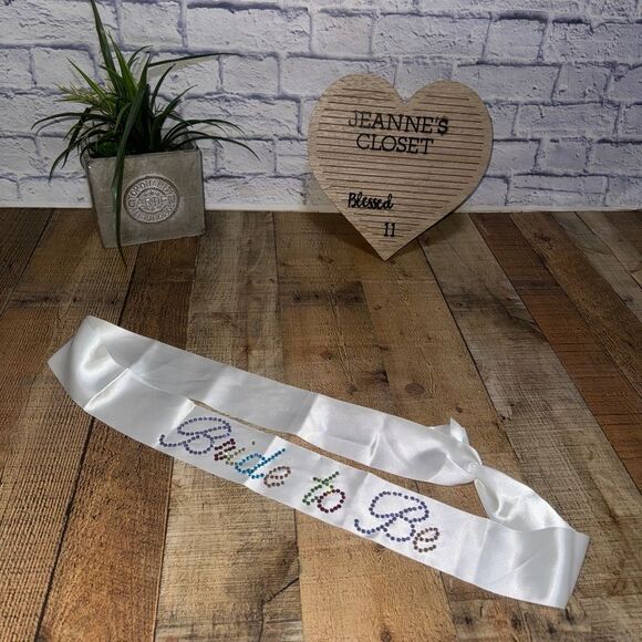 Bling multicolorr rhinestone stone bride to be sash - Picture 1 of 5